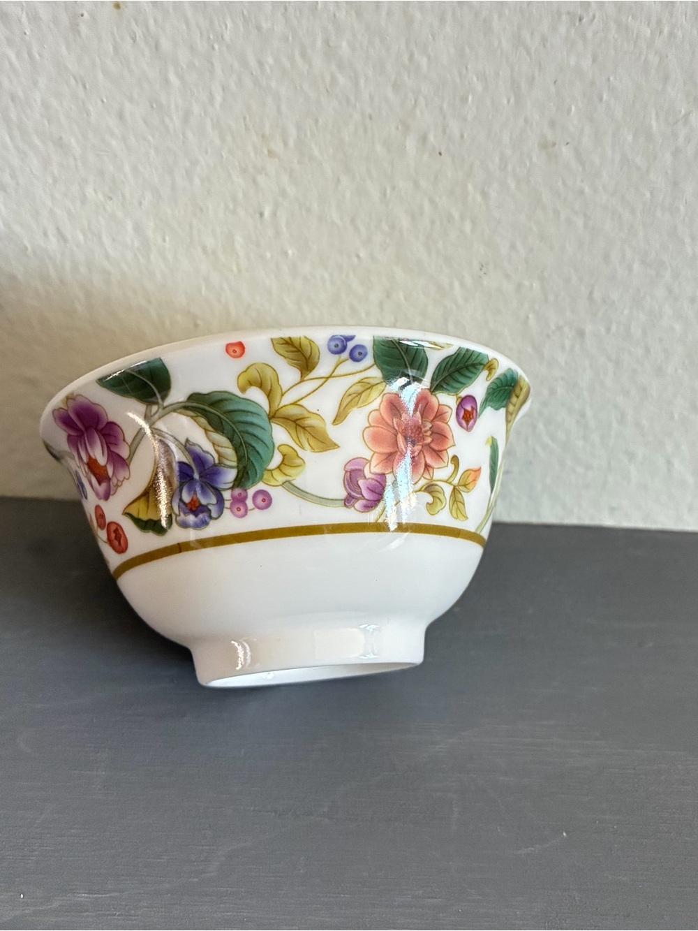 Vintage Shun Ta Floral Melamine Bowl Small Dinnerware Taiwan Cottagecore Kitchen